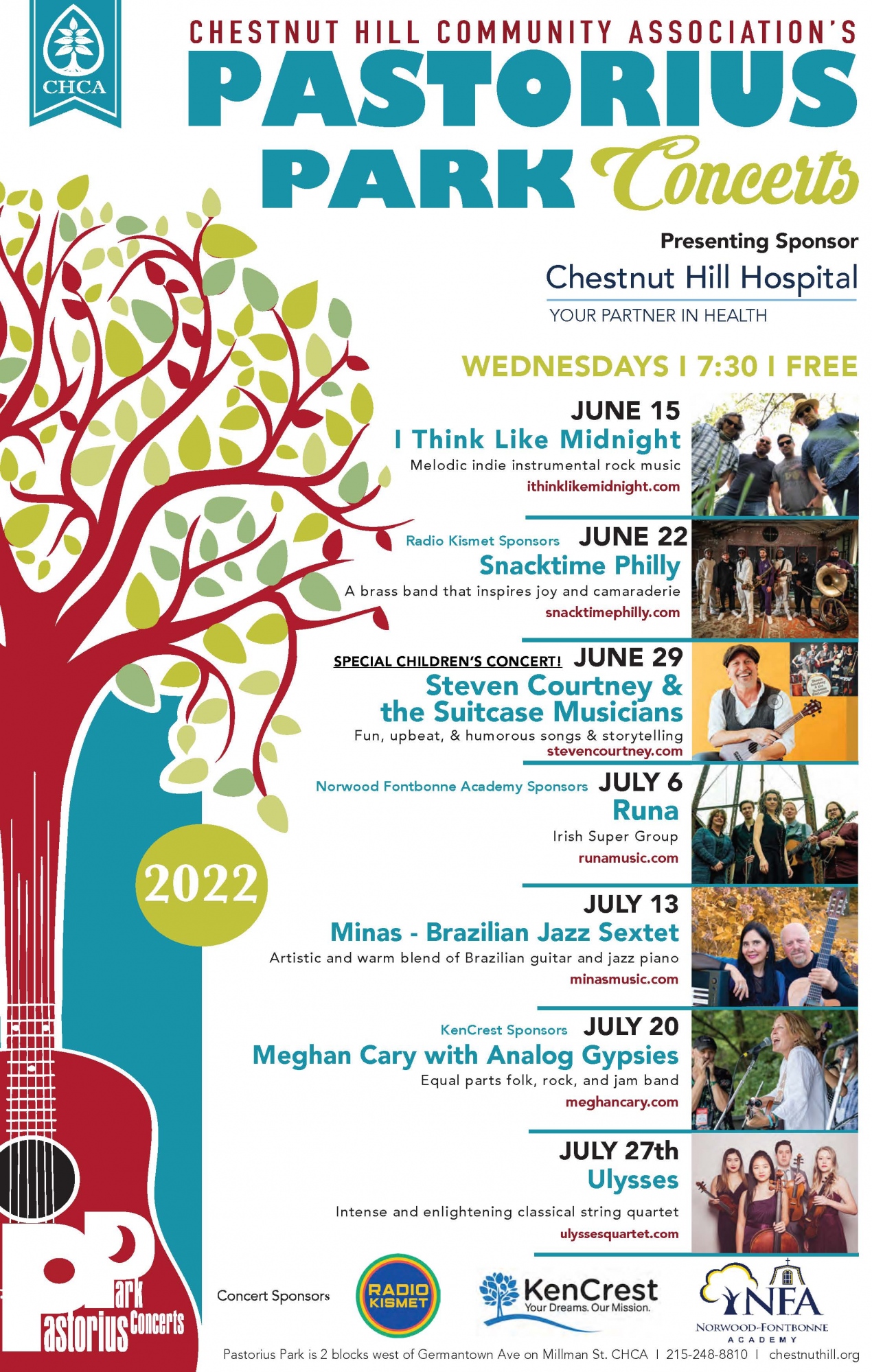 Pastorius Park Summer Concerts Chestnut Hill Community Association