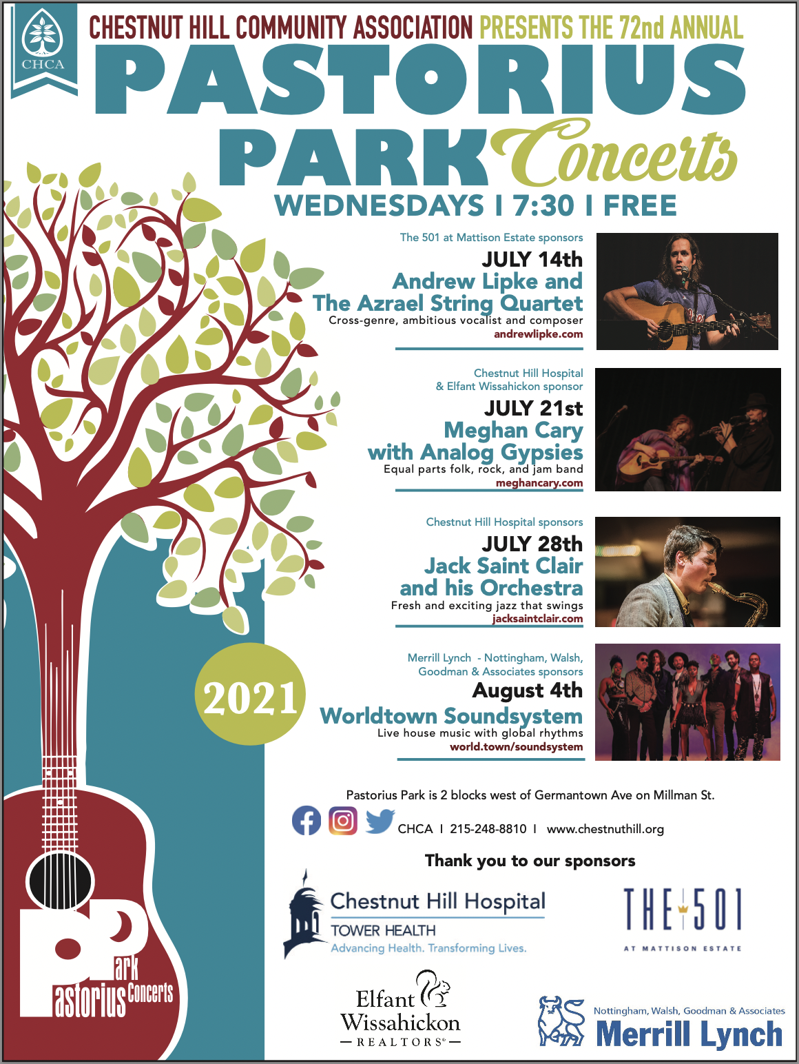 Pastorius Park Concerts Chestnut Hill Community Association